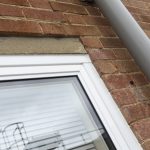Commercial white windows installed by First Windows zoomed picture of coners