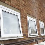 Commercial white windows installed by First Windows