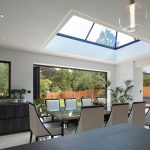 First Windows project of modern mansion inside view with glass ceiling