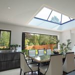 First Windows project of modern mansion inside view with kitchen