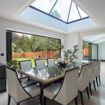 First Windows project of modern mansion inside view