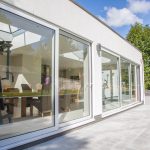 White uPVC windows and doors installed by First Windows outside view close up shot of windows