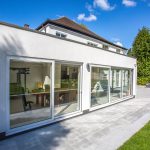 White uPVC windows and doors installed by First Windows doors shut