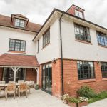 Frist Windows installed on Residential building back garden view